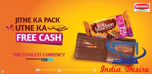 India Desire : Paytm Britannia Bourbon Offer: Get Rs 10 Paytm Cash On Purchase Of Britannia Bourbon